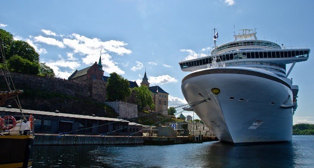 Grown-up Travel Guide Daily Photo – Akershus Fortress, Oslo, Norway Akershus Fortress and cruise ship