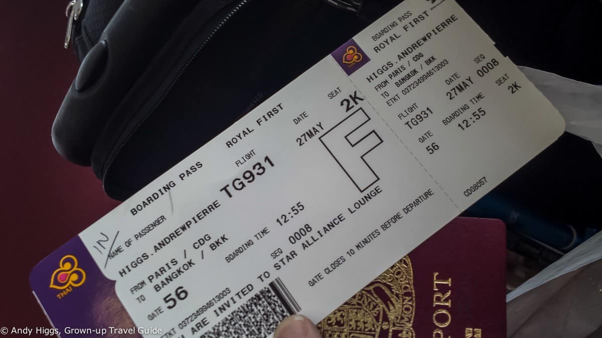 Flight report: Thai Airways A380 First Class Paris