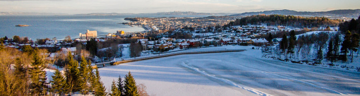 Aerial Video: Winter over Theisendammen, Trondheim, Norway Theisendammen winter aerial_